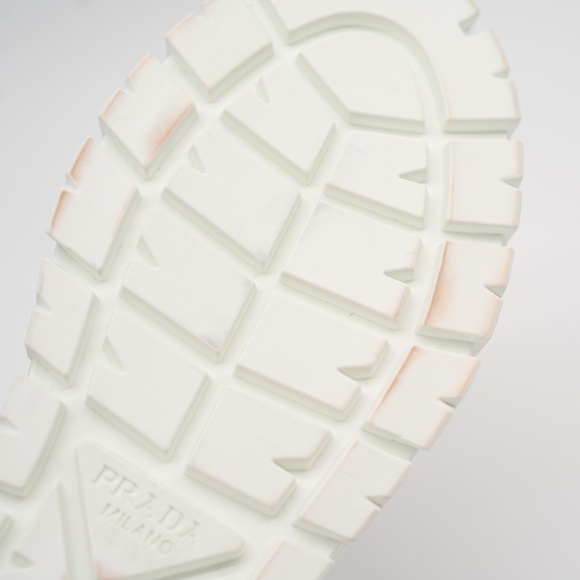 size 39.5eu 9.5 US Prada Double Wheel Platform Sneaker White Nylon - Picture 10 of 16